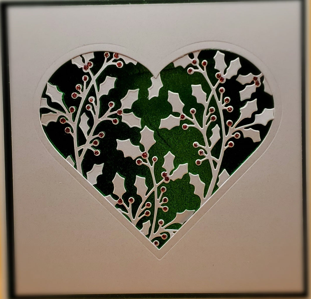 Heart with Red Holly