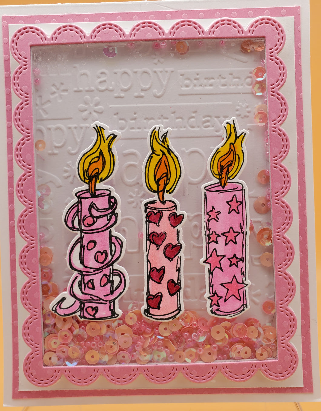 Birthday Candle Shaker Card